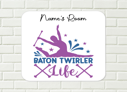 Personalised Baton Twirler Aluminium Sign  09