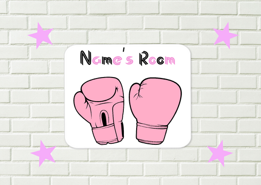 Personalised Pink Boxing Aluminium Sign  14