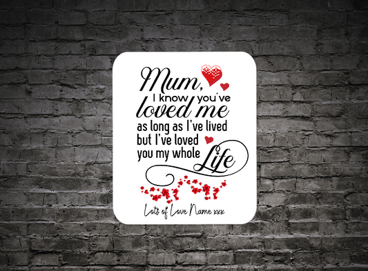 Personalised Mum Aluminium Sign  60