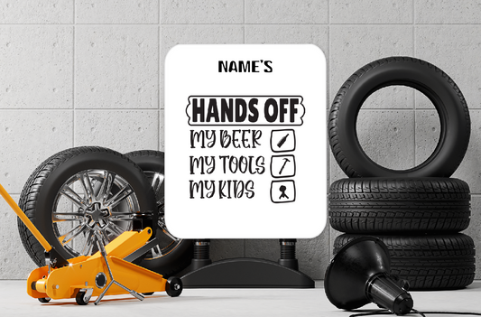 Personalised Hands Off Aluminium Sign  68