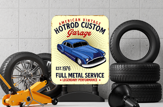 Hot Rod Custom Garage Aluminium Sign  76