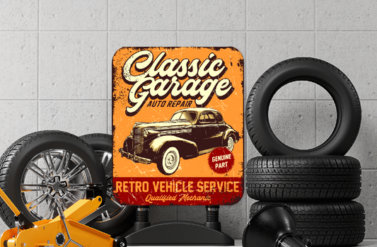 Classic Garage Aluminium Sign  78