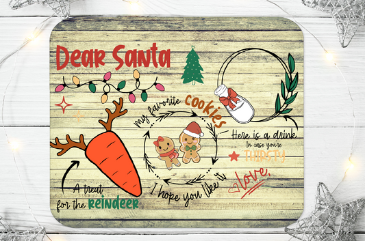 Personalised Santa's Milk And Cookies Aluminium Sign 85