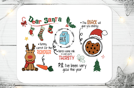 Santa's Milk And Cookies Aluminium Sign 86