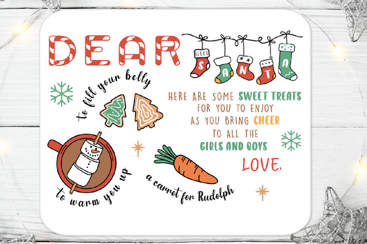 Personalised Santa's Milk And Cookies Aluminium Sign 91