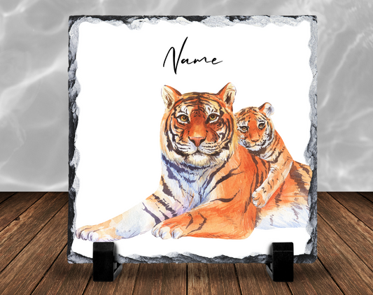 Personalised Photo Slate Tigers 01