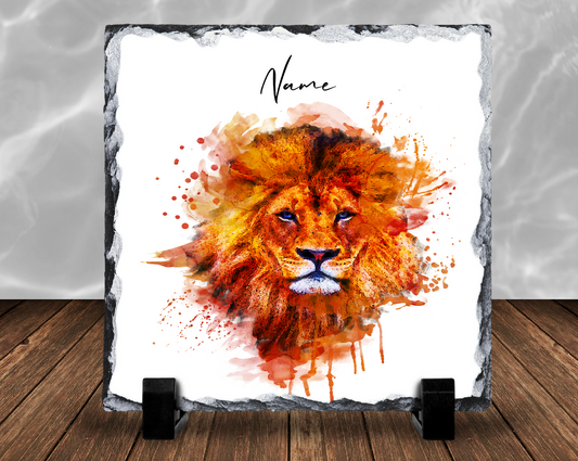 Personalised Photo Slate Lion 07