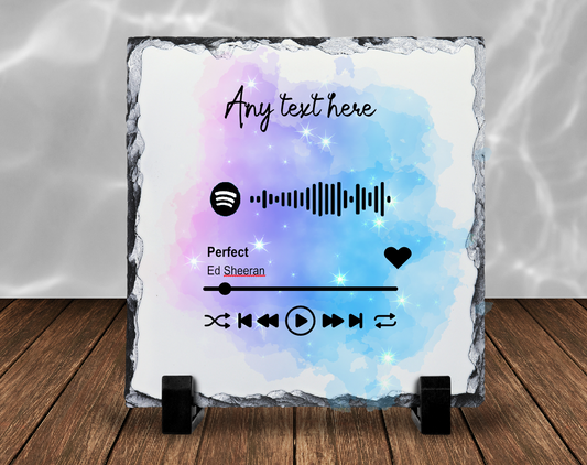 Personalised Photo Slate Any Song  12