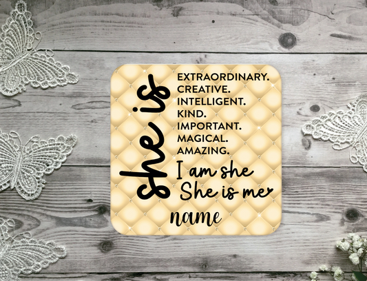 Affirmation Gift Coaster gold