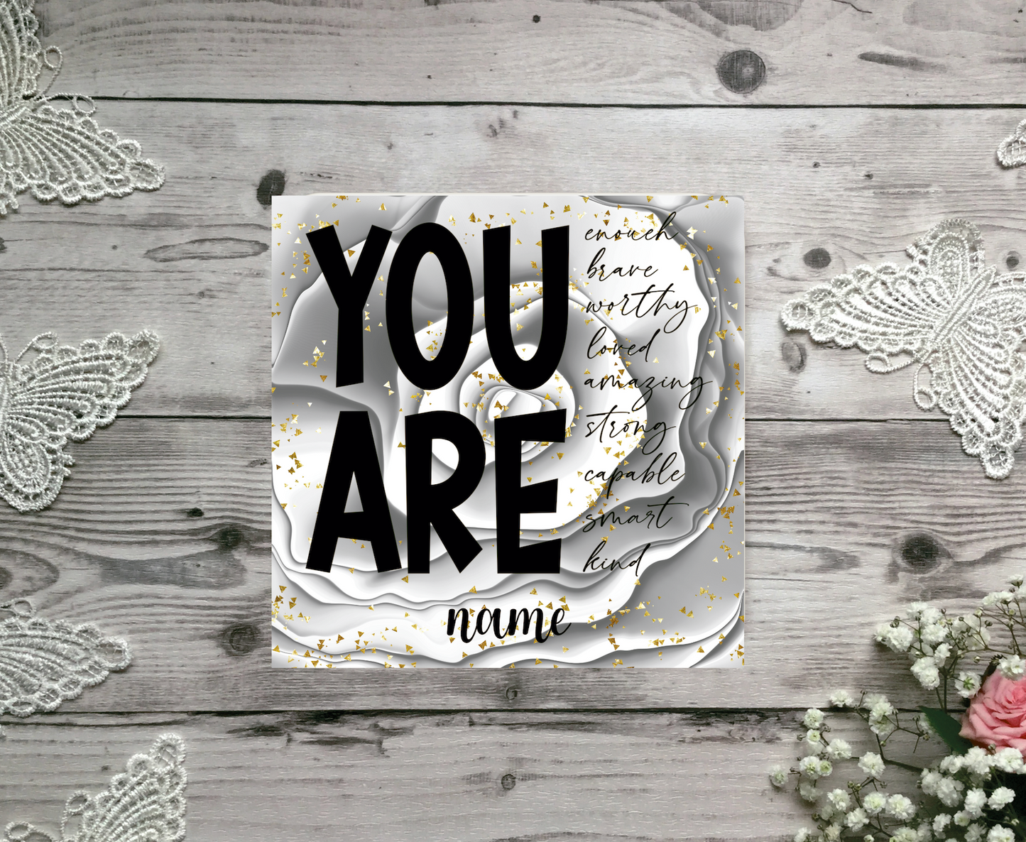 Affirmation Gift Coaster Silver