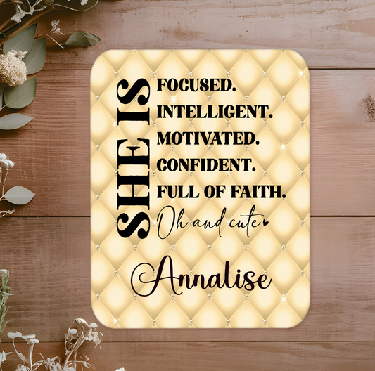 Aluminium Sign affirmation gold