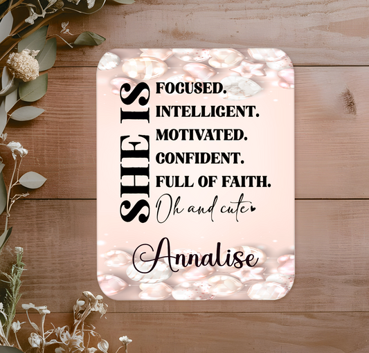Aluminium Sign affirmation Pink