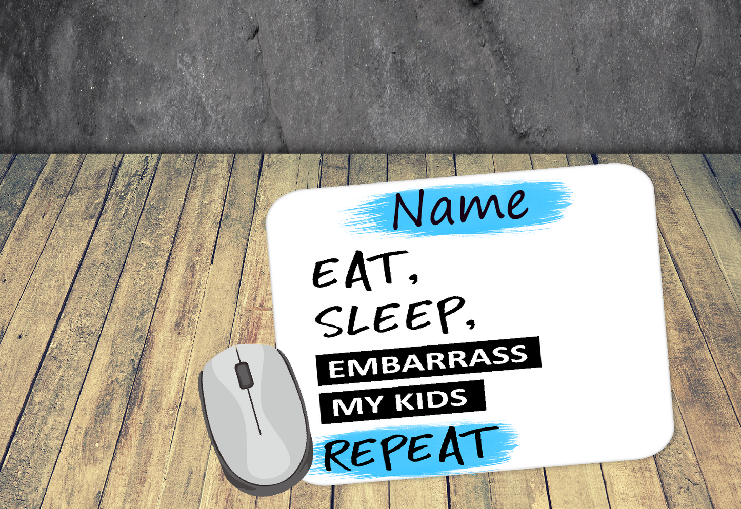 Personalised Mouse Mat Eat Sleep  21