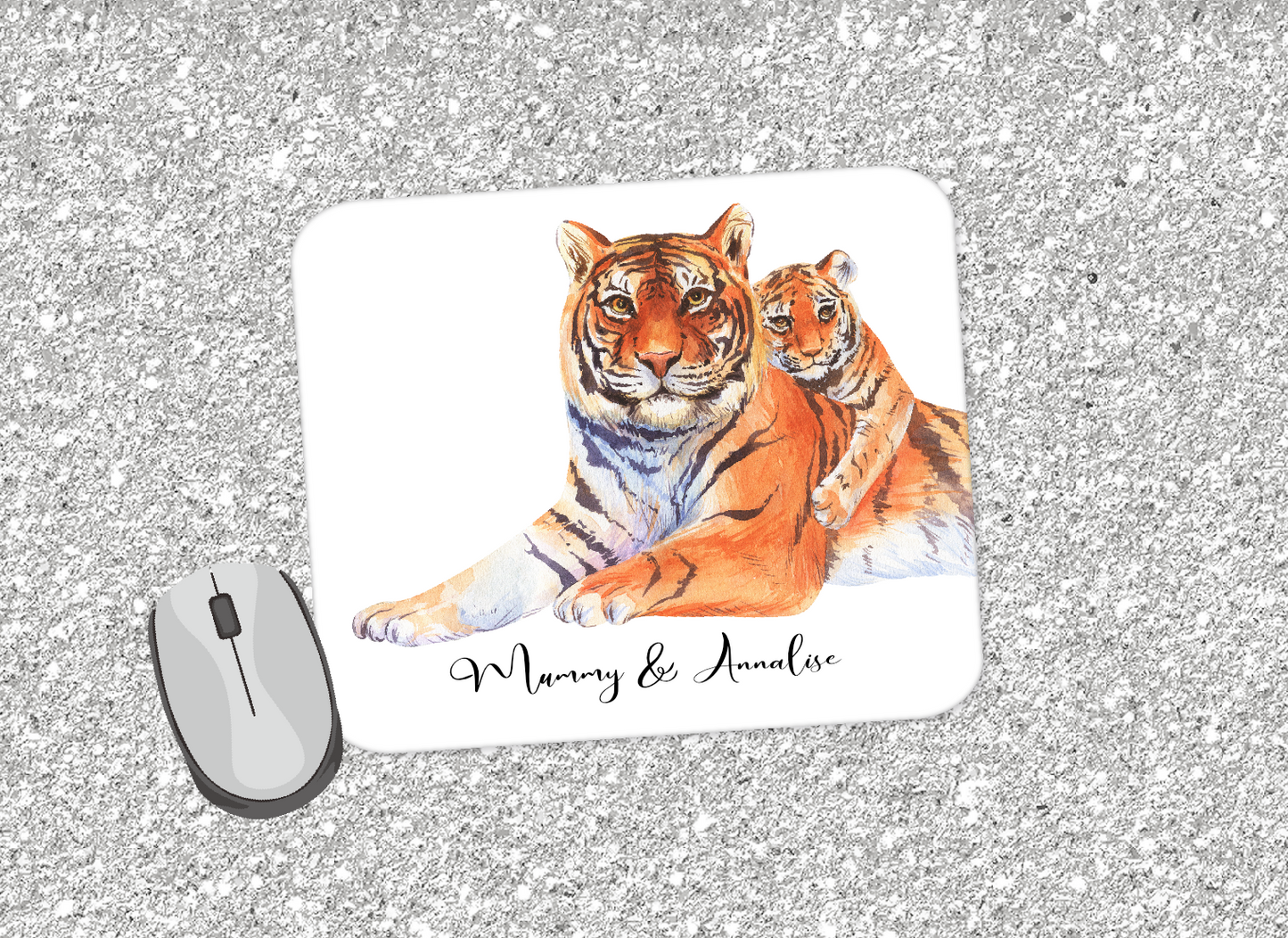 Personalised Mouse Mat Tigers 38