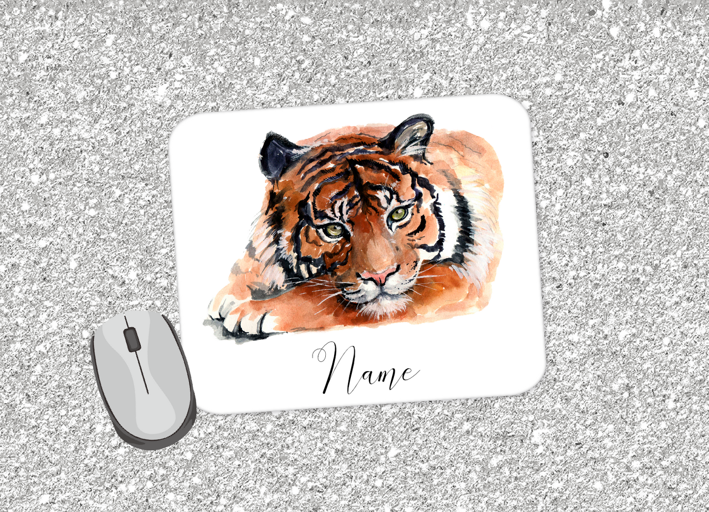 Personalised Mouse Mat Tiger 40