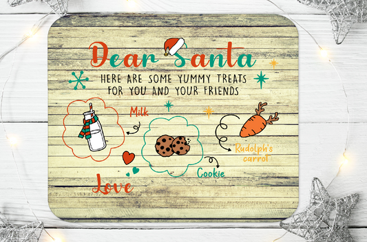 Personalised Santa's Milk And Cookies Aluminium Sign 83