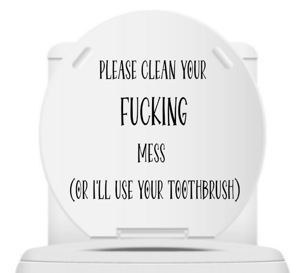 Toilet Seat Decal  12